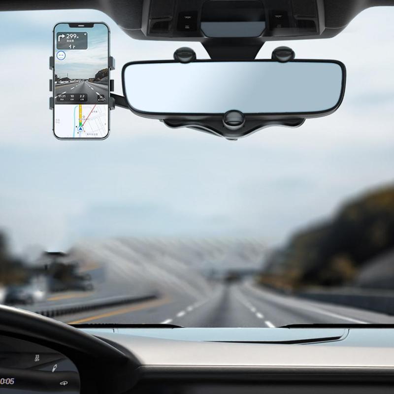 360 Multifunctional Rearview Mirror Mobile Phone Holder