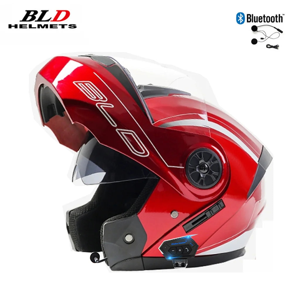 Capacete bluetooth de viseira dupla