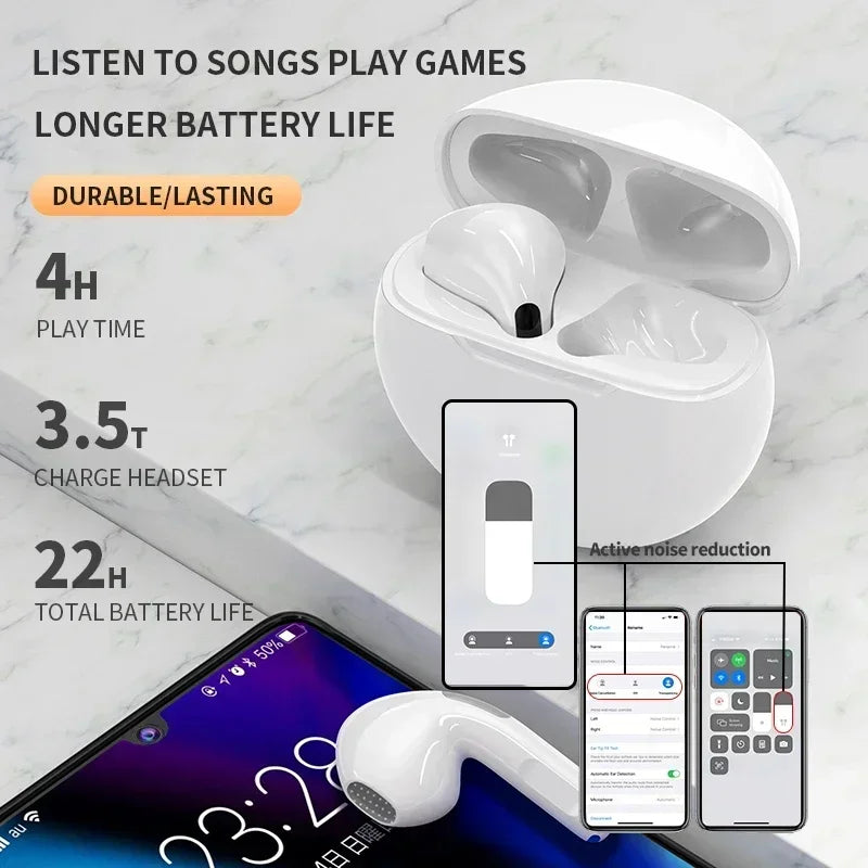 AirPods Pro 6 Auscultadores Bluetooth Tws