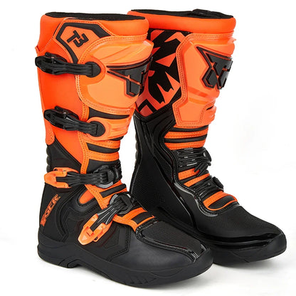 Botas profissionais de motocross à prova d'água Antiderrapantes