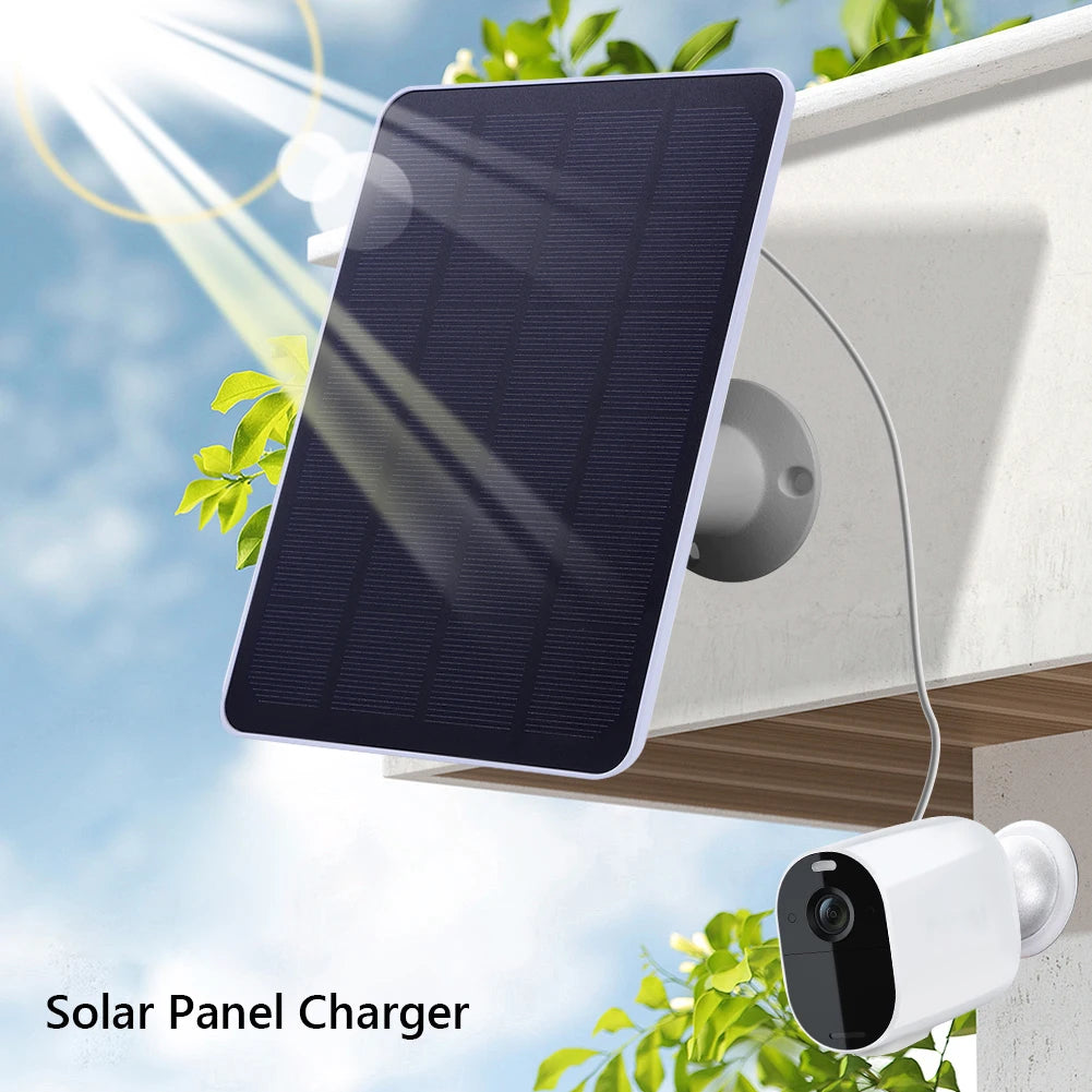 Chargeur de caméra à panneau solaire 4 W/6 W avec câble micro USB de 9,8 pieds