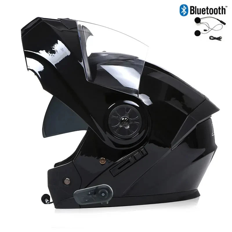 Capacete bluetooth de viseira dupla