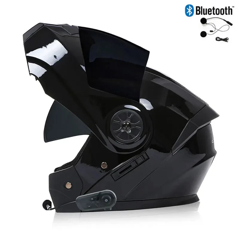 Capacete bluetooth de viseira dupla