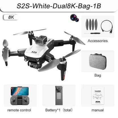 S2S Mini Drone 4k 8K HD Câmara Obstáculo