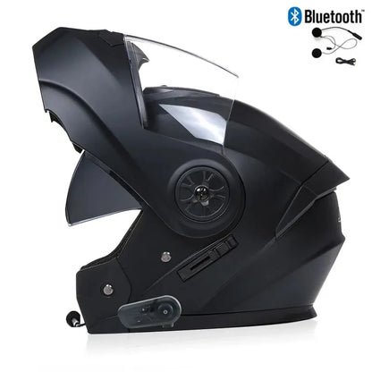 Capacete bluetooth de viseira dupla