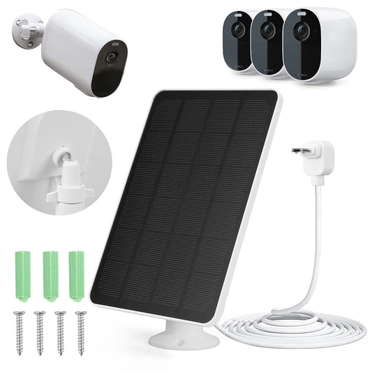 Carregador de câmara de painel solar de 4 W/6 W com cabo micro USB de 9,8 pés