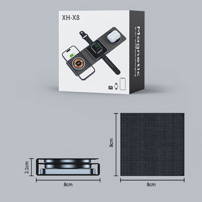 Station de charge magnétique pliable sans fil 3 en 1