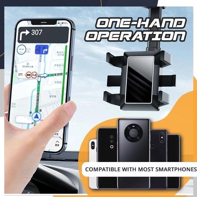 360 Multifunctional Rearview Mirror Mobile Phone Holder